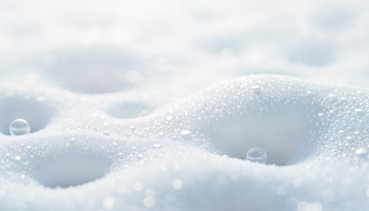 White foam background