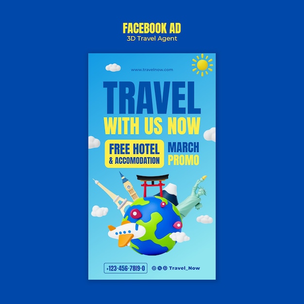 무료 PSD 3d 디자인 프레젠테이션 템플릿