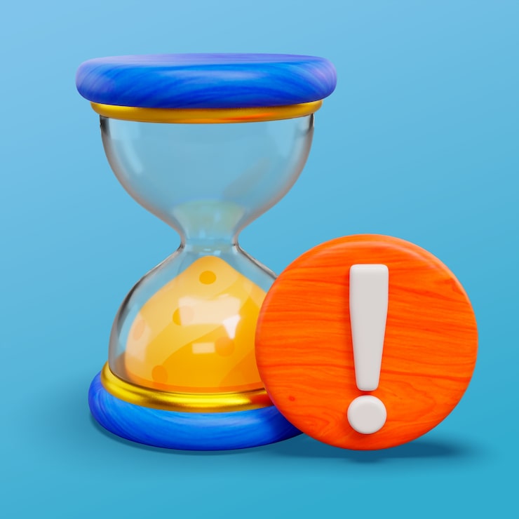 3d render of time icon