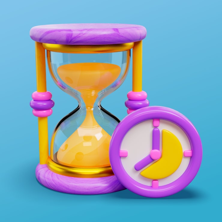 3d render of time icon