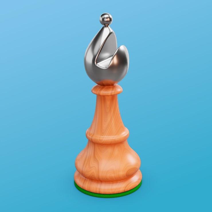 3d rendering chess piece