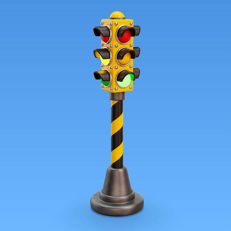 3d rendering of city sign icon