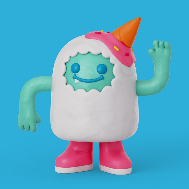 3d rendering of monsters icon