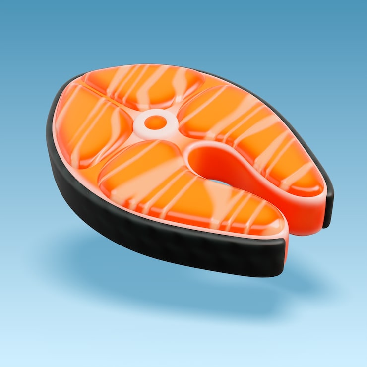 3d rendering of salmon