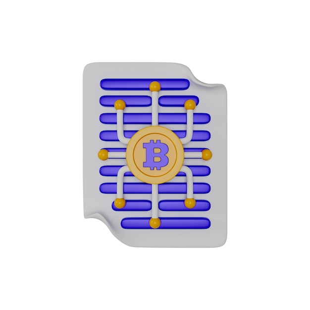 Бесплатный PSD документ bitcoin и технология блокчейн