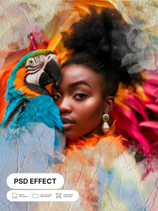無料PSD ブラシ写真エフェクトデザイン