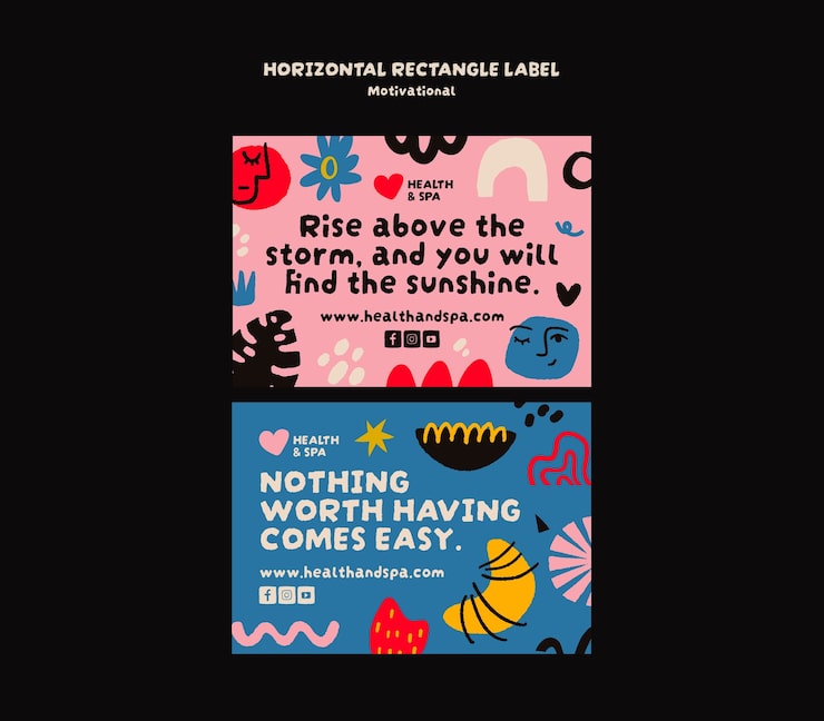 Creative motivational quotes template