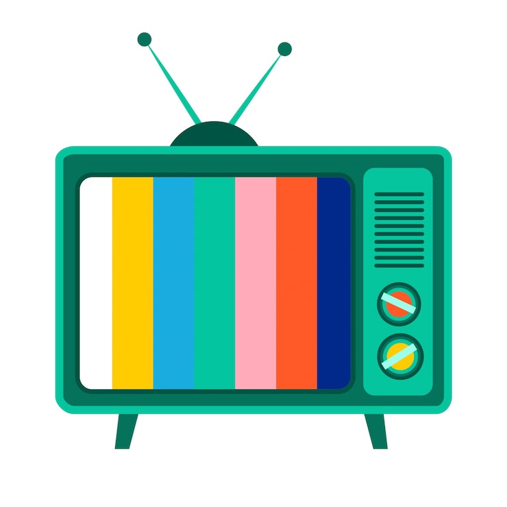 무료 PSD tv 일러스트