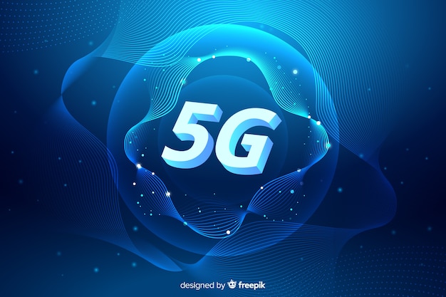 무료 Vector 5g 셀룰러 네트워크 개념 배경