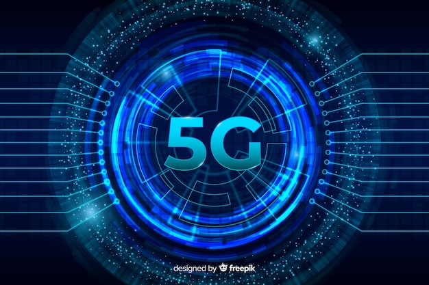 무료 Vector 5g 중심 컨셉 배경
