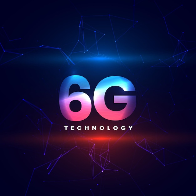 무료 Vector 6g 네트워크 무선 인터넷 메시 네트워크 기술 배경