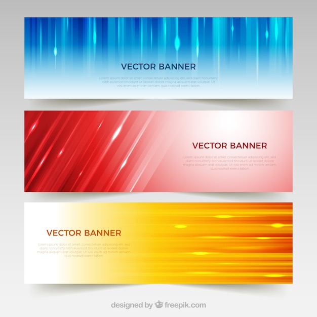 ฟรี Vector แบนเนอร์นามธรรมของสีและแสง