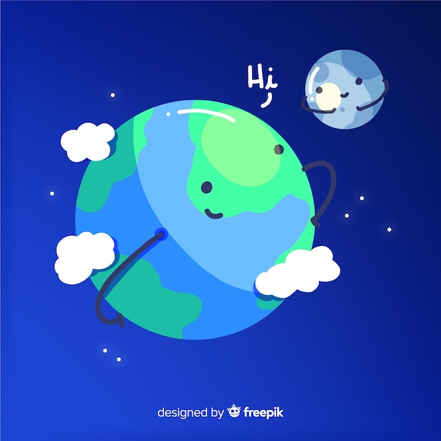 무료 Vector 지구의 사랑스러운 배경
