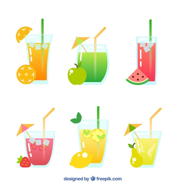 무료 Vector 과일 주스의 구색