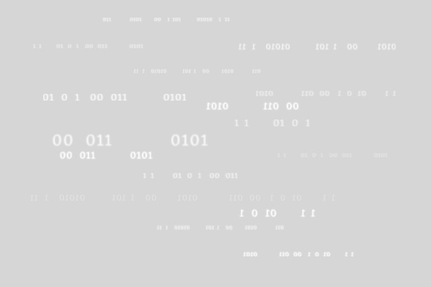 Free Vector binary code pattern on gray background