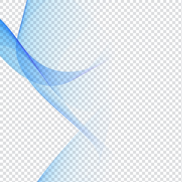 無料Vector 透明な背景のブルーウェーブデザイン