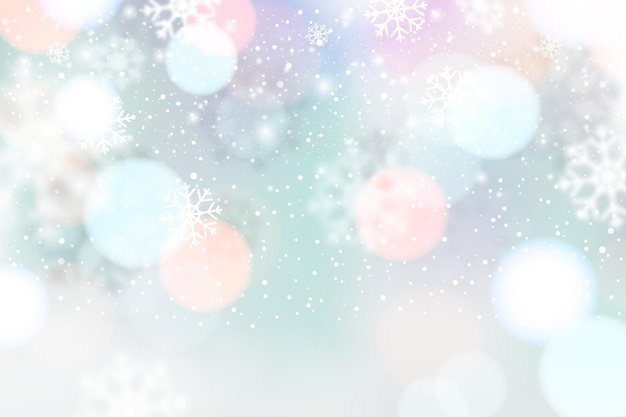 無料Vector ぼやけた冬の背景