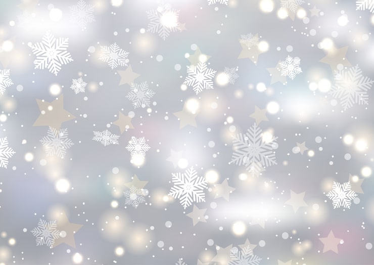 無料Vector クリスマスの背景は雪花と星