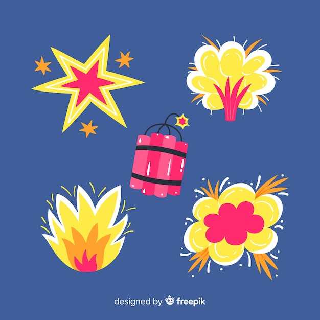 免费Vector 卡通爆炸效果合集