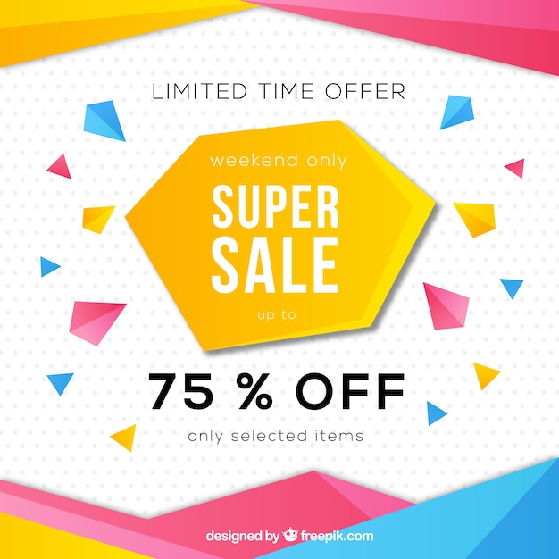 ฟรี Vector พื้นหลังลดราคาสีสันสดใส