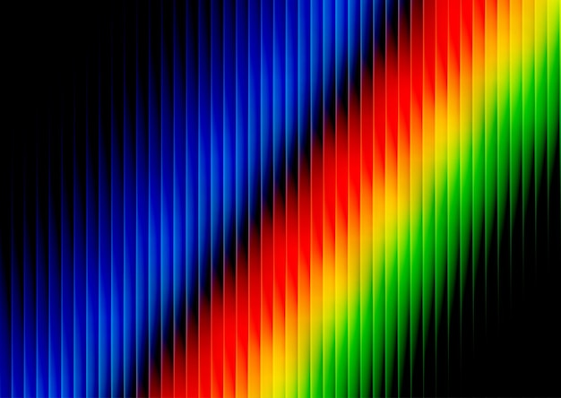 無料Vector 波紋状のガラス効果を持つカラフルな虹色の抽象的な背景