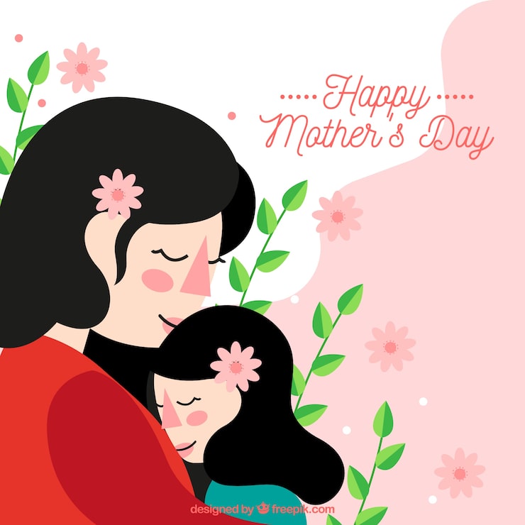 免費 Vector 可愛的背景 祝你母親節快樂