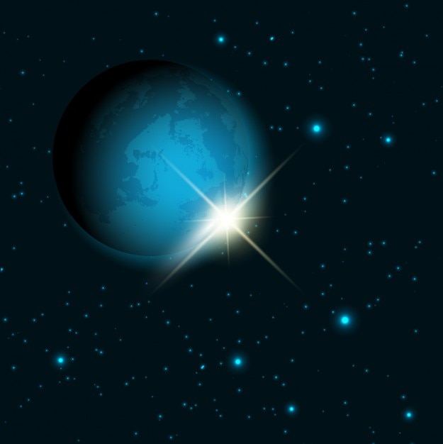 無料Vector 宇宙背景に、地球