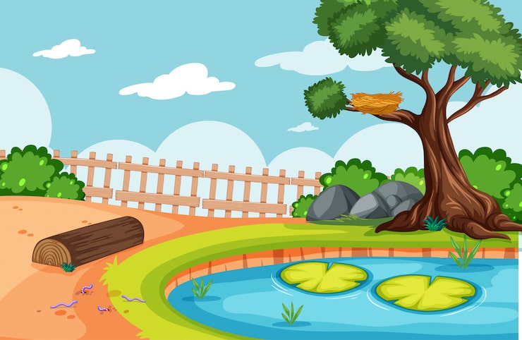 無料Vector 空の背景の自然公園の風景