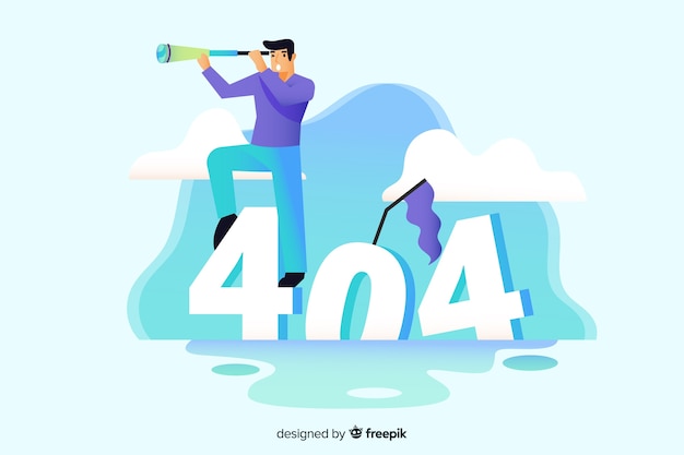 無料Vector ランディングページのエラー404の概念