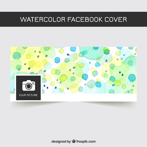 無料Vector facebookの水彩カバー