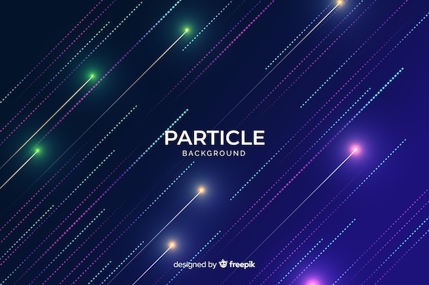 無料Vector 平らな青い粒子線背景