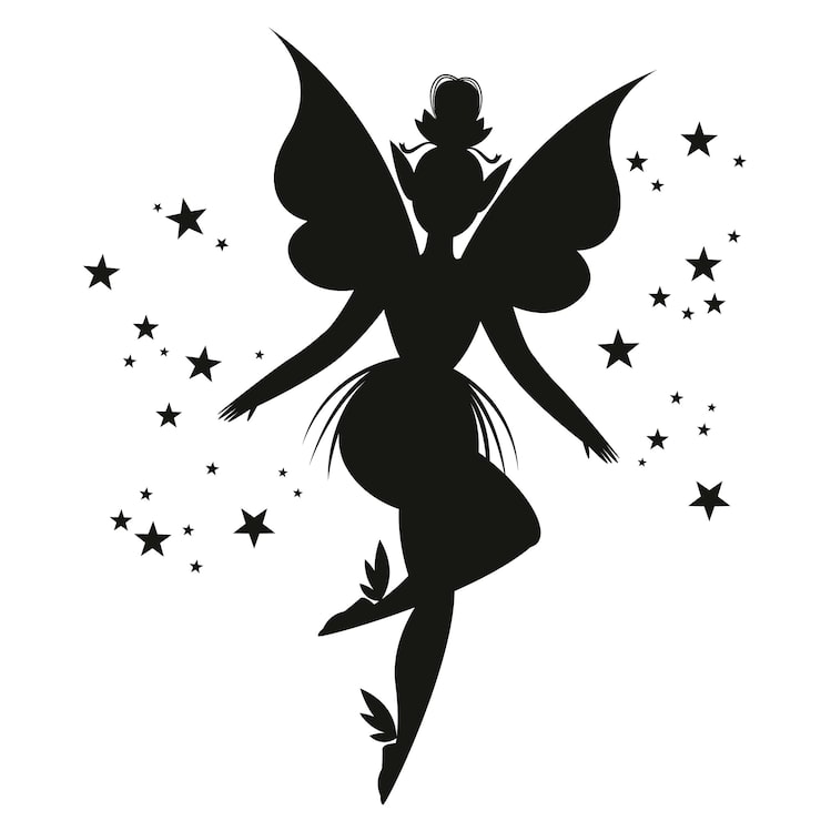 무료 Vector 평면 디자인 요정 실루엣 그림