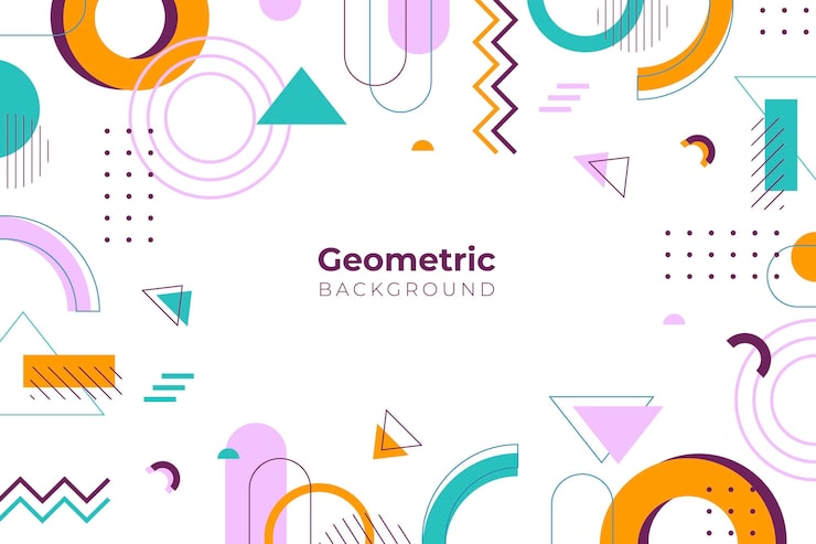 免費 Vector 平面設計幾何背景