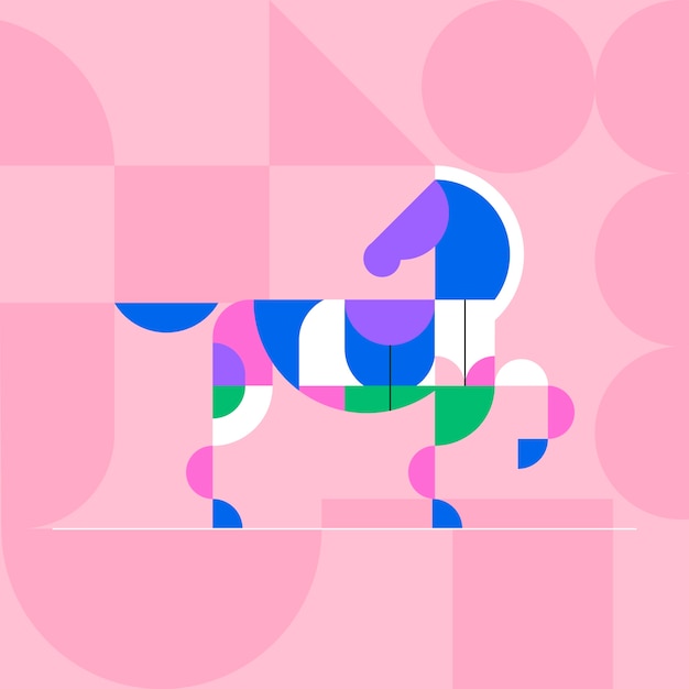 무료 Vector 평면 디자인 기하학적 패턴 그림