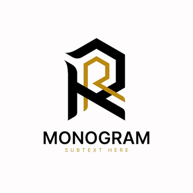 무료 Vector 평면 디자인 rr 로고 템플릿