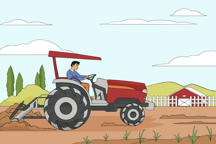 무료 Vector 플랫 농부의 날 축하 그림