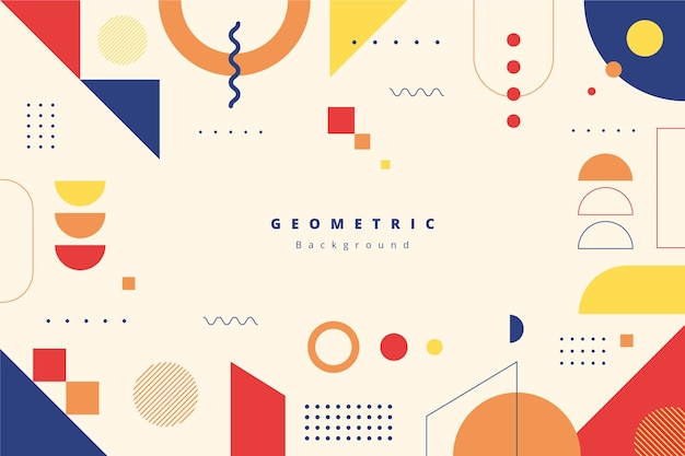 免費 Vector 平坦的幾何背景