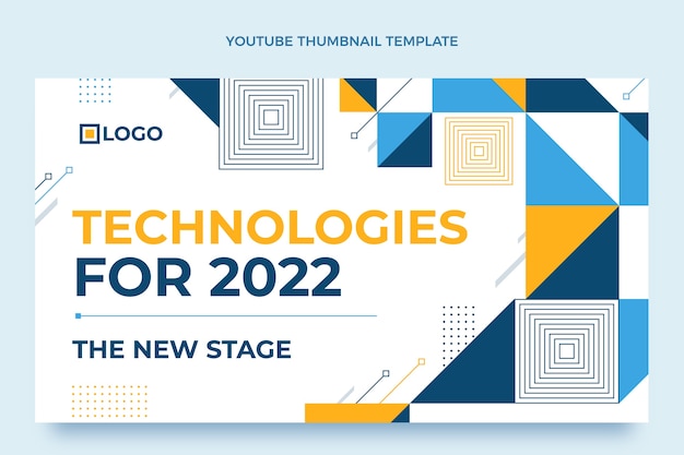 ฟรี Vector ภาพขนาดย่อของ youtube เทคโนโลยีแบบมินิมอลเรียบง่าย