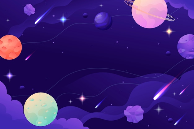 無料Vector グラディエント銀河の背景