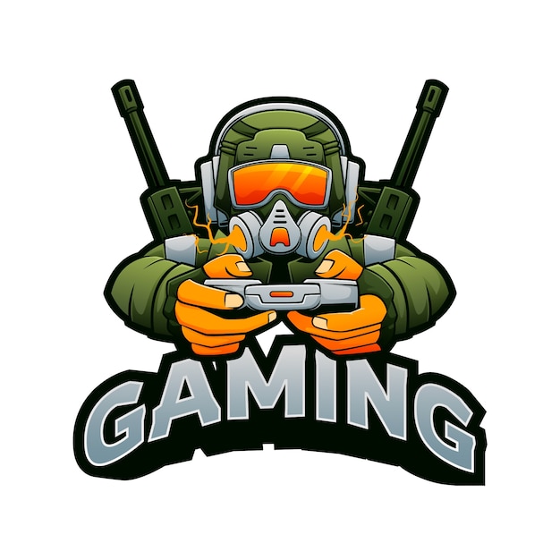 無料Vector グラデーションのゲームロゴ