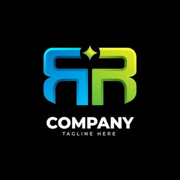 무료 Vector 그라데이션 rr 로고 템플릿