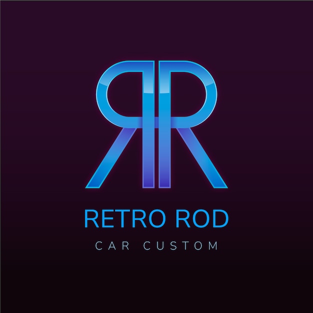 무료 Vector 그라데이션 rr 로고 템플릿