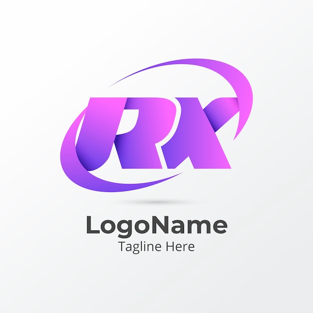 무료 Vector 그라디언트 rx 또는 xr 로고