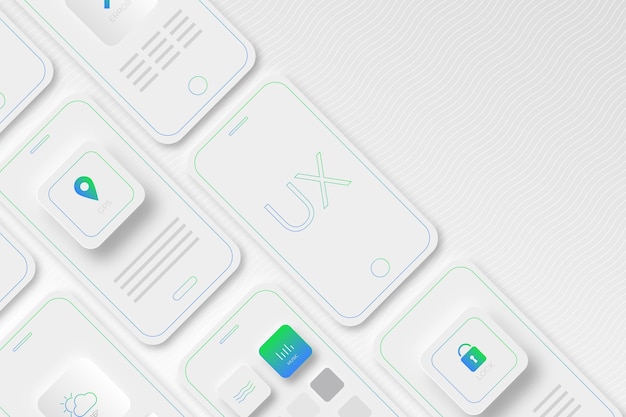 무료 Vector 그라데이션 ui ux 배경 일러스트