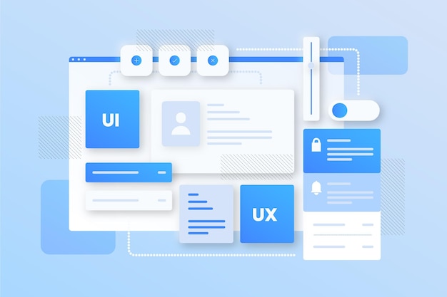 무료 Vector 그라데이션 ui/ux 배경