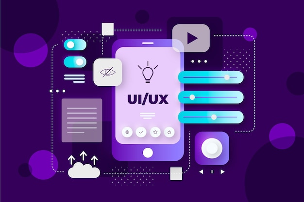 무료 Vector 그라데이션 ui/ux 배경