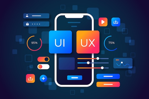 무료 Vector 그라데이션 ui/ux 배경