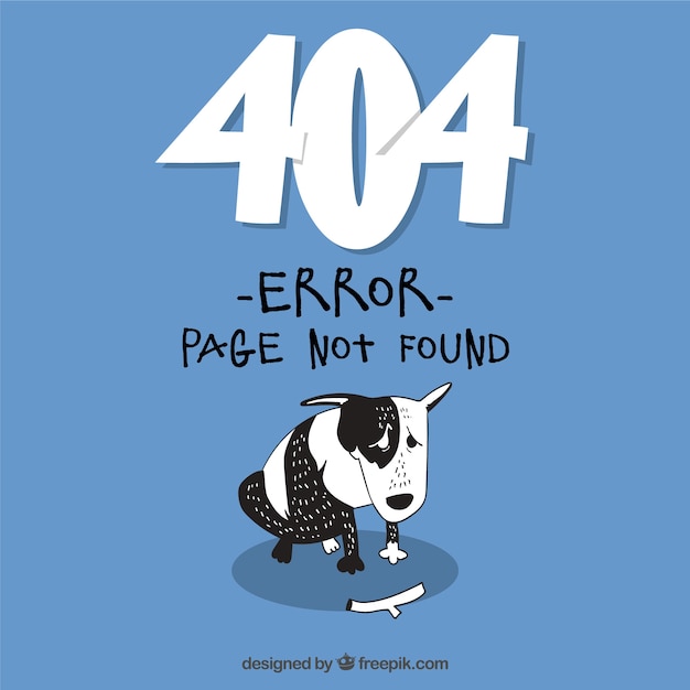 無料Vector 手描きの404エラー