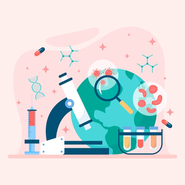 無料Vector 手描き疫学イラスト