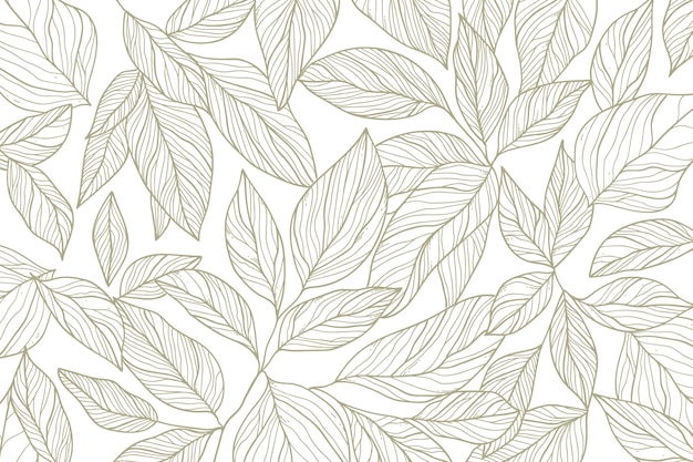 免费Vector 手绘花卉轮廓背景